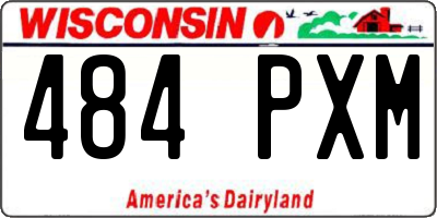 WI license plate 484PXM