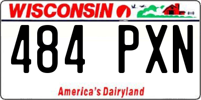 WI license plate 484PXN