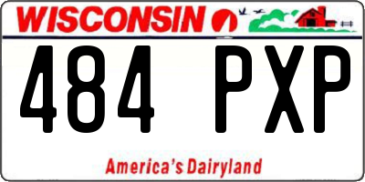 WI license plate 484PXP