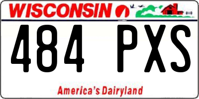 WI license plate 484PXS