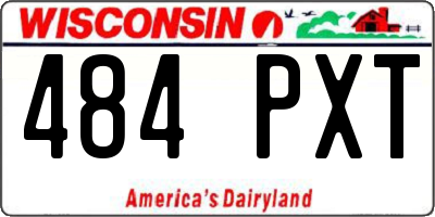 WI license plate 484PXT