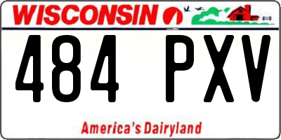WI license plate 484PXV