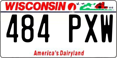 WI license plate 484PXW