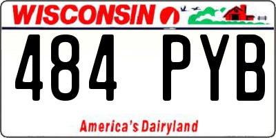 WI license plate 484PYB