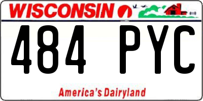 WI license plate 484PYC