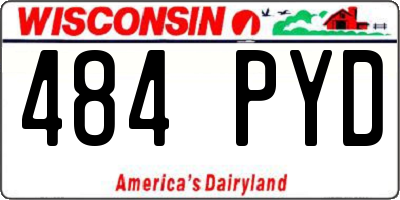 WI license plate 484PYD