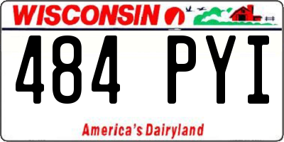 WI license plate 484PYI