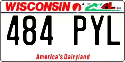 WI license plate 484PYL