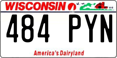 WI license plate 484PYN
