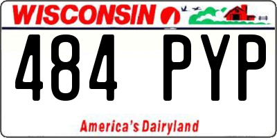 WI license plate 484PYP