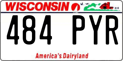 WI license plate 484PYR