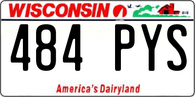 WI license plate 484PYS