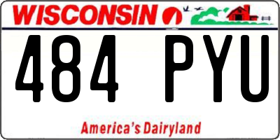 WI license plate 484PYU