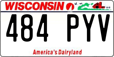 WI license plate 484PYV