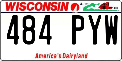 WI license plate 484PYW