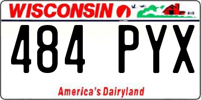 WI license plate 484PYX