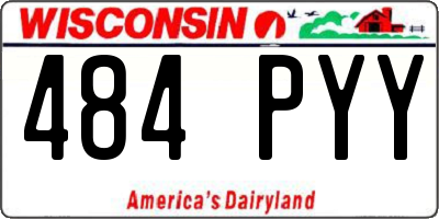 WI license plate 484PYY