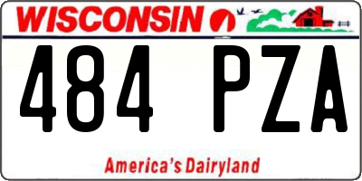 WI license plate 484PZA