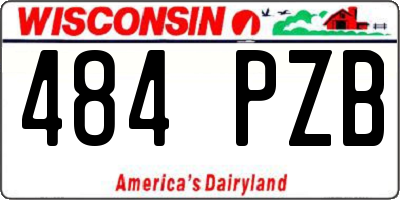 WI license plate 484PZB