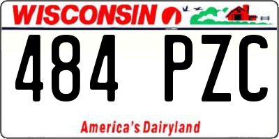 WI license plate 484PZC