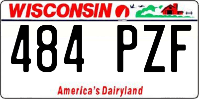 WI license plate 484PZF
