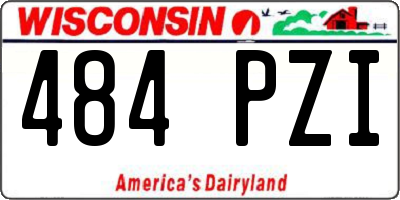 WI license plate 484PZI