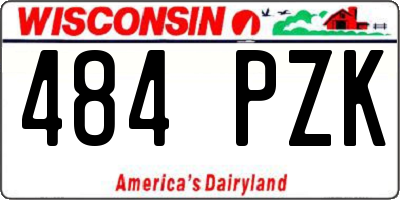 WI license plate 484PZK