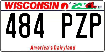 WI license plate 484PZP