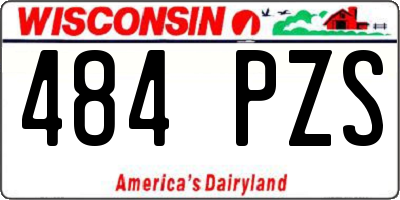 WI license plate 484PZS