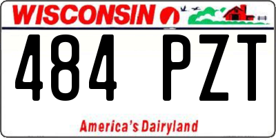 WI license plate 484PZT