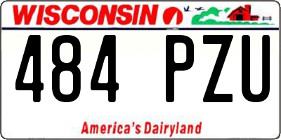 WI license plate 484PZU