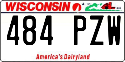 WI license plate 484PZW