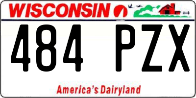 WI license plate 484PZX
