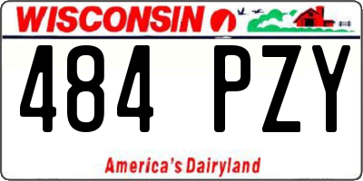 WI license plate 484PZY