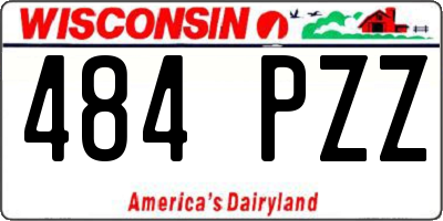 WI license plate 484PZZ