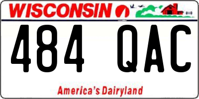 WI license plate 484QAC