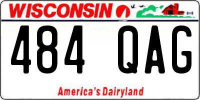 WI license plate 484QAG