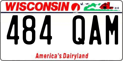 WI license plate 484QAM