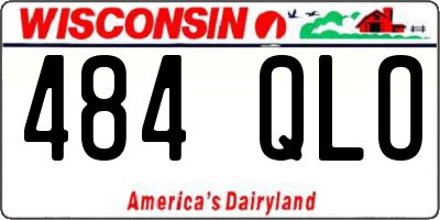 WI license plate 484QLO