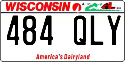WI license plate 484QLY