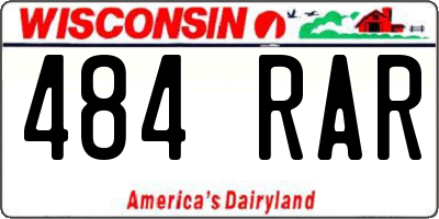 WI license plate 484RAR
