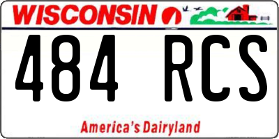 WI license plate 484RCS
