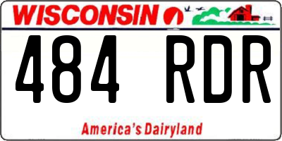WI license plate 484RDR