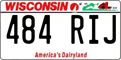 WI license plate 484RIJ