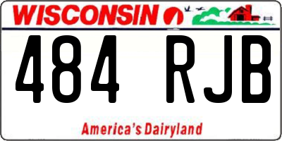 WI license plate 484RJB