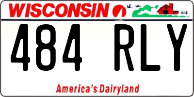 WI license plate 484RLY