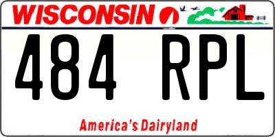 WI license plate 484RPL
