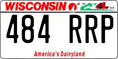 WI license plate 484RRP