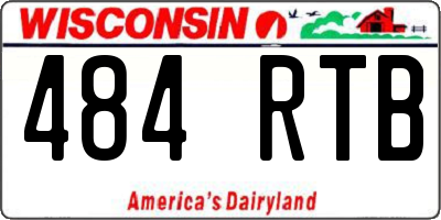 WI license plate 484RTB