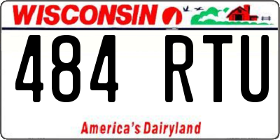 WI license plate 484RTU